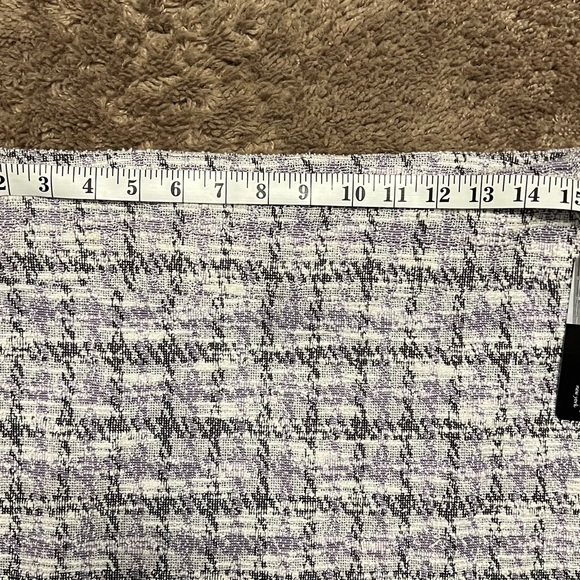 NWOT Soho Apparel Purple/Gray/Black Houndstooth Pencil Skirt - Picture 2 of 5